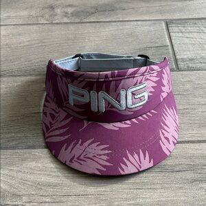 Ping Purple and Pink Leaf Pattern Visor